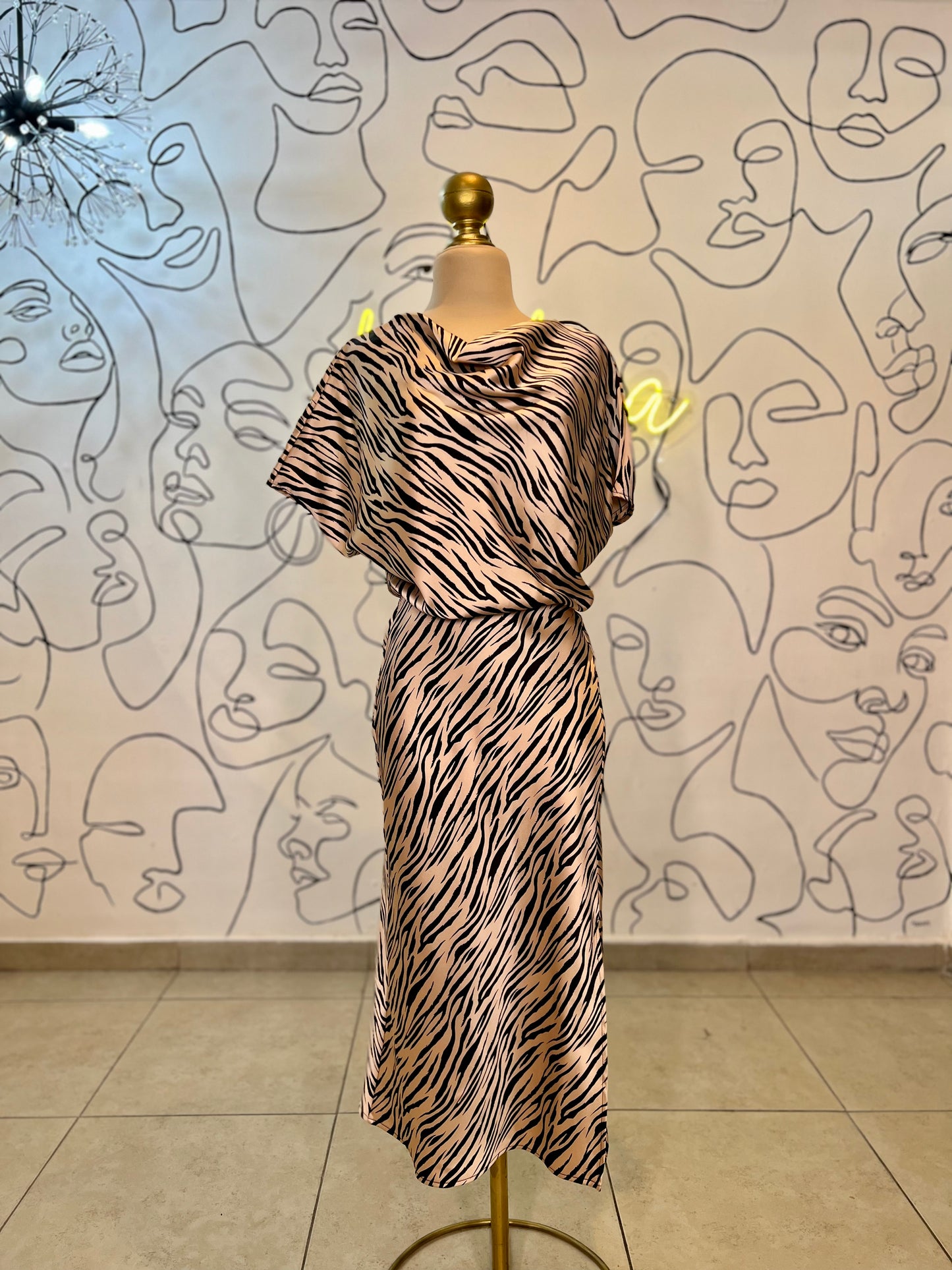 Vestido Zebra Print